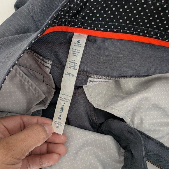 Lululemon Commute Trouser Pants Men Size 36 X 32 Pinstriped Vented Golf Office - Picture 8 of 14